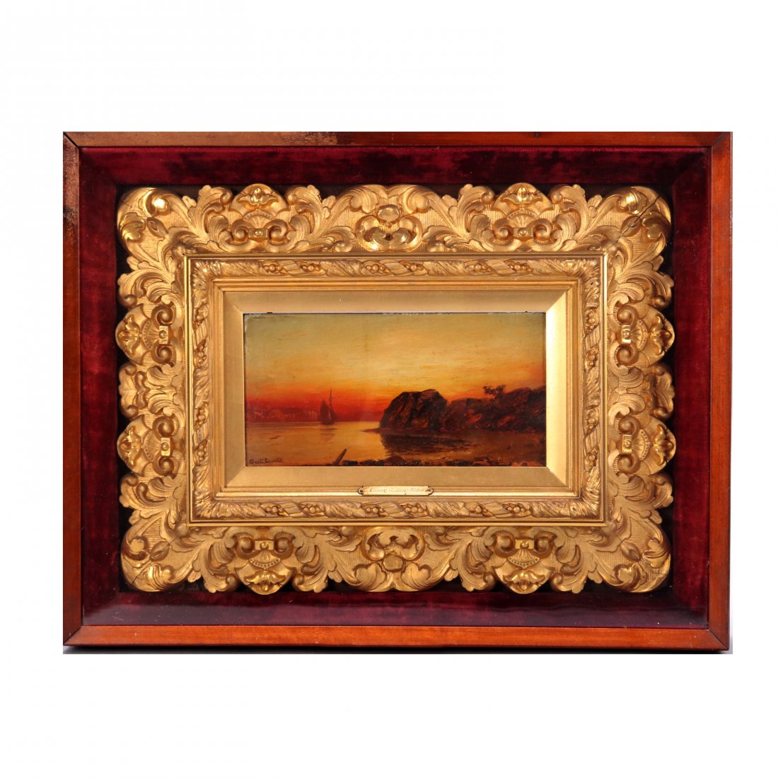 Antique Oil on Board Seascape Painting by G.C. Everette (1 of 8)