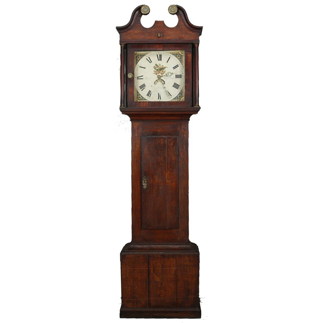 English Bert Bordoli Diminutive Tall Case Clock, 18th C: Antique English Bert Bordoli Diminutive Tall Case Clock, 19th century. ***IN-HOUSE SHIPPING & DELIVERY QUICK QUOTES AVAILABLE UPON REQUEST***