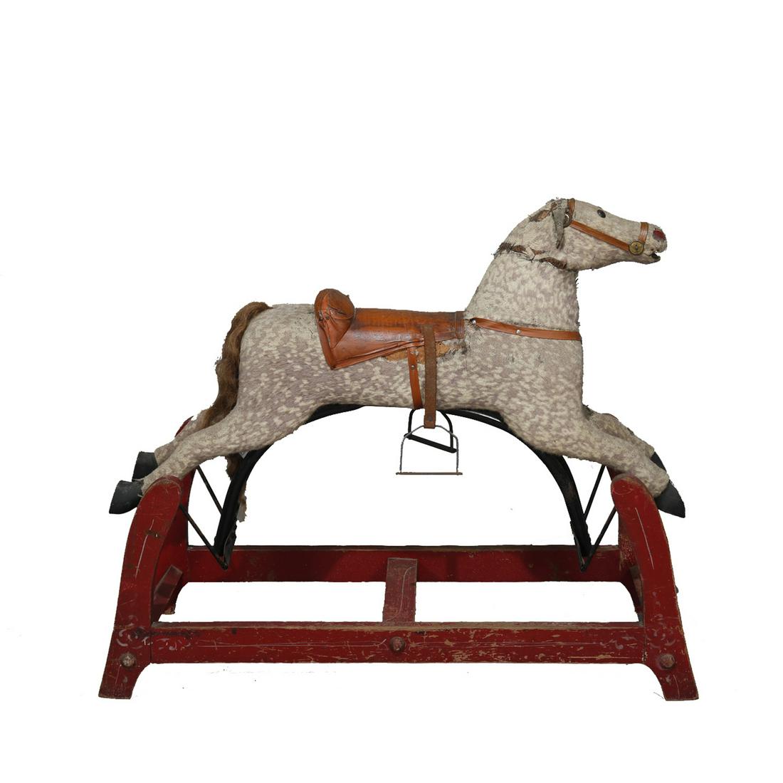 Antique Child's Rocking Horse, 19th c: Antique Child's Rocking Horse, 19th c Measures - 26" h x 33" w x 14" d ***IN-HOUSE SHIPPING & DELIVERY QUICK QUOTES AVAILABLE UPON REQUEST***