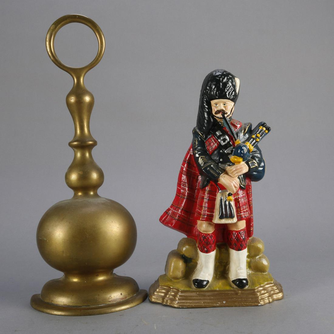 Weighted Metal Doorstops: Weighted Metal Doorstops Measures - brass: 14.5" h x 5.5" w x 4" d, bagpipe: 11" h x 6" w x 3" d ***IN-HOUSE SHIPPING & DELIVERY QUICK QUOTES AVAILABLE UPON REQUEST***