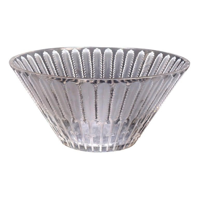 Antique French Lalique Crystal Center Bowl, circa 1920 (1 of 10)