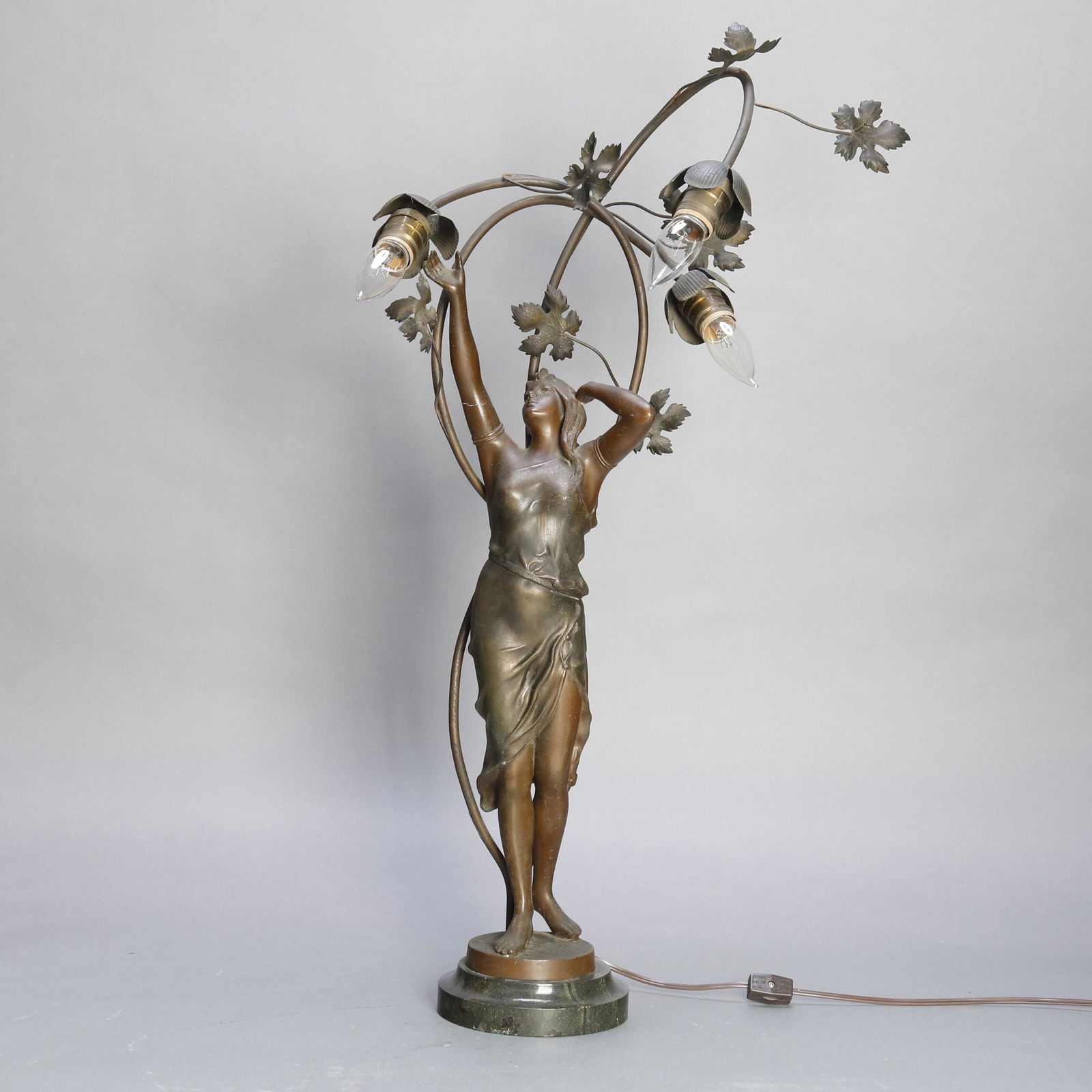 Art Deco Figural Newel Post Lamp (1 of 16)