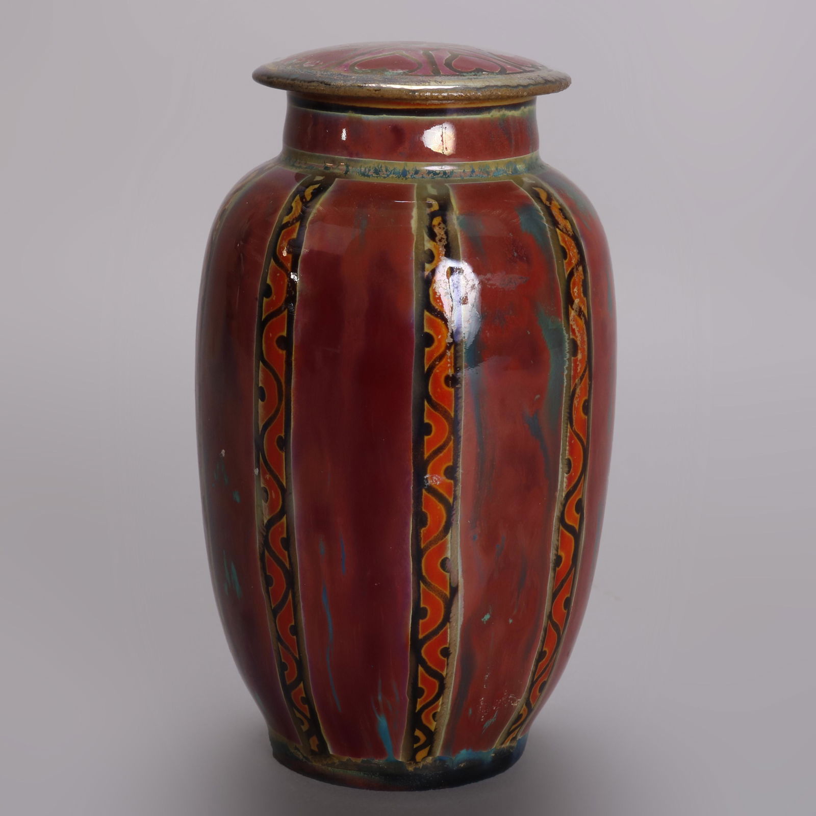 English Pilkington Art Pottery Covered Jar (1 of 13)