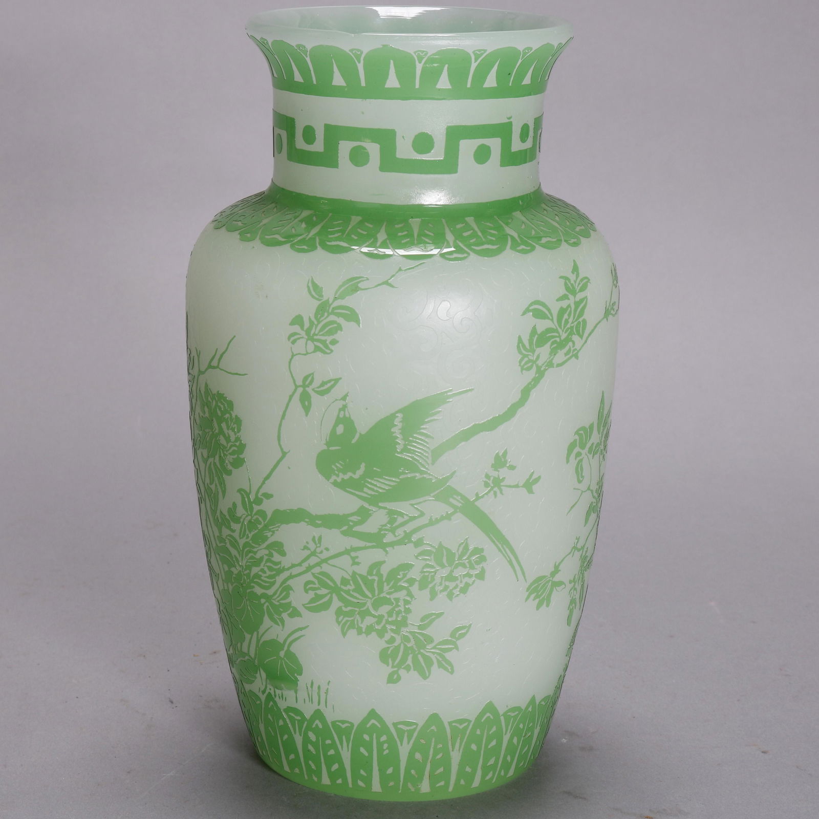 Steuben Acid Cutback Jade Vase (1 of 10)