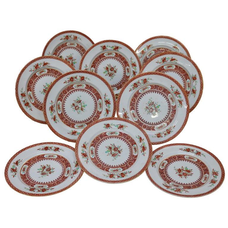8 English Copeland Spode for Tiffany Floral Plates (1 of 4)