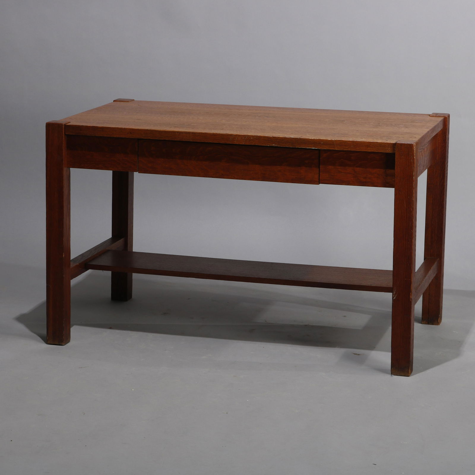 Antique Stickley School Arts & Crafts Mission Oak Desk (1 of 10)