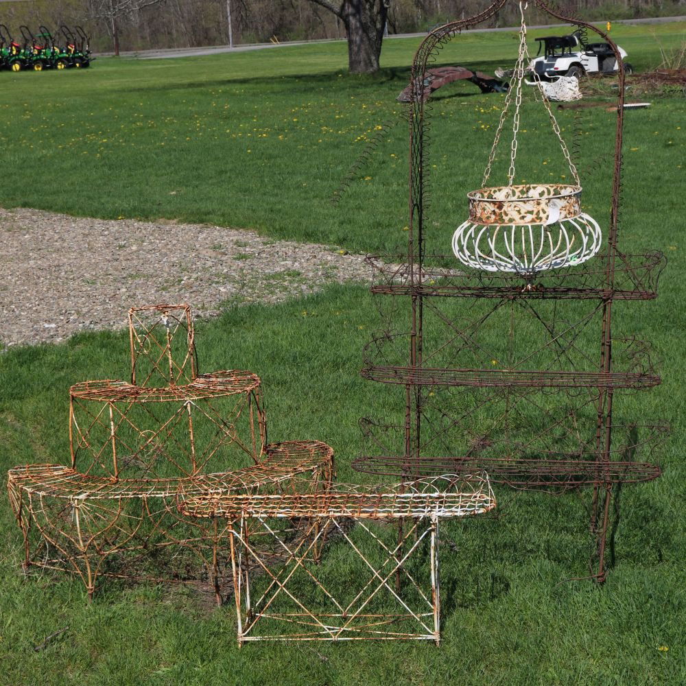 4 Victorian Wire Garden Items (1 of 2)
