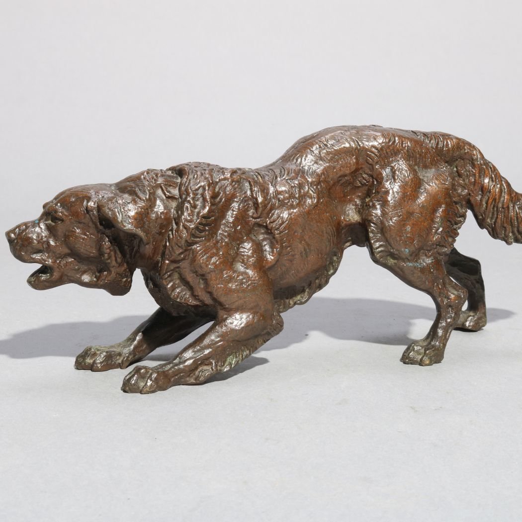 Figural Bronze Field Bird Retriever Dog Sculpture,C1900 (1 of 6)