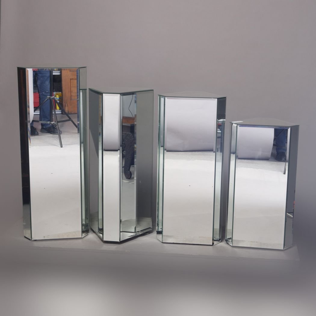 Four Mid Century Modern Mirrored Plant Stands, c1960 (1 of 12)