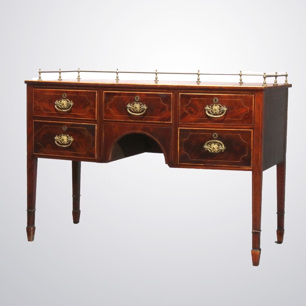 Antique  English Georgian Flame Mahogany Server, C1800 (1 of 20)