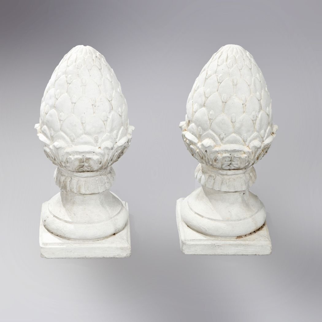 Antique Cast Stone Acorn Form Finial Garden Ornaments (1 of 8)