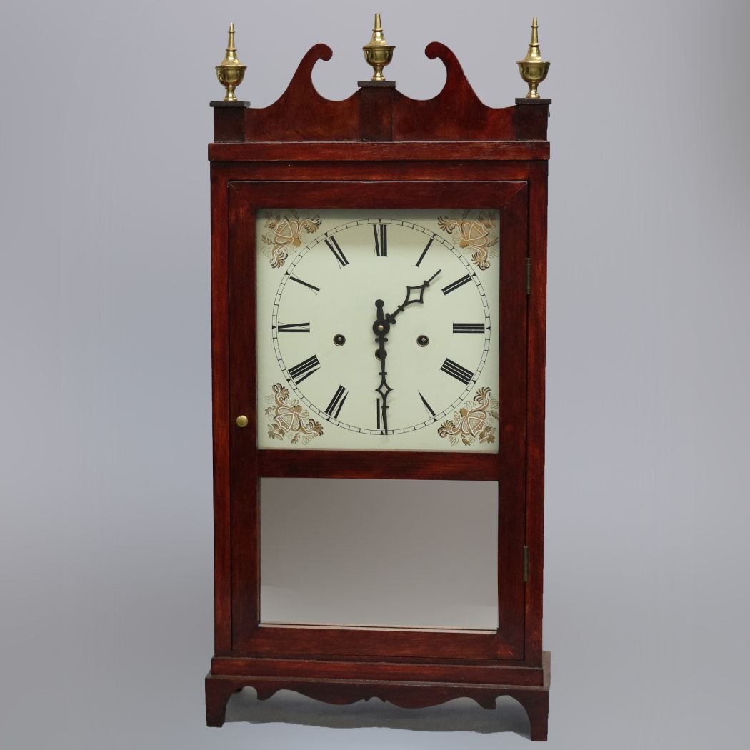 Antique Eli Terry School Pillar & Scroll Clock. 20th C (1 of 8)