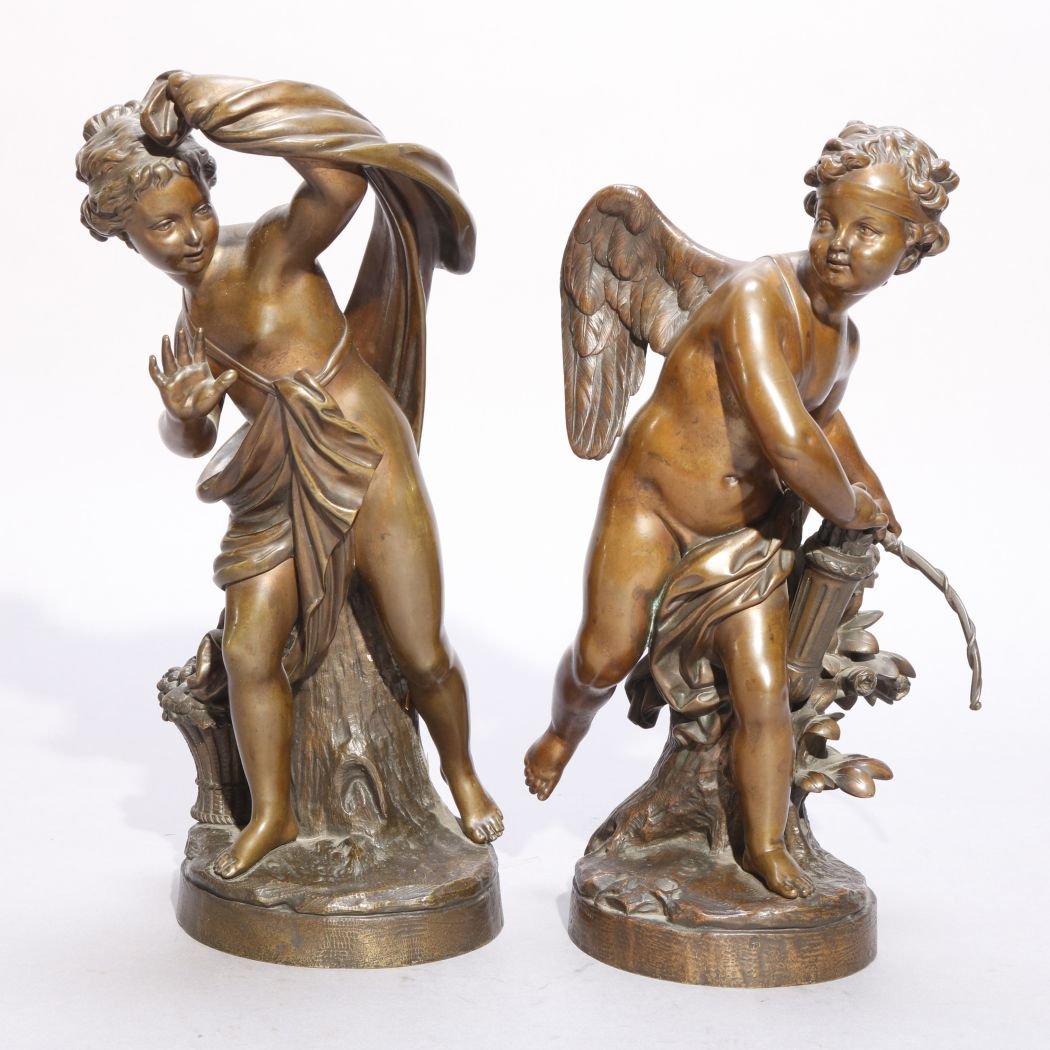 Pair of Tiffany & Co. Classical Cupid Bronze Sculptures (1 of 18)