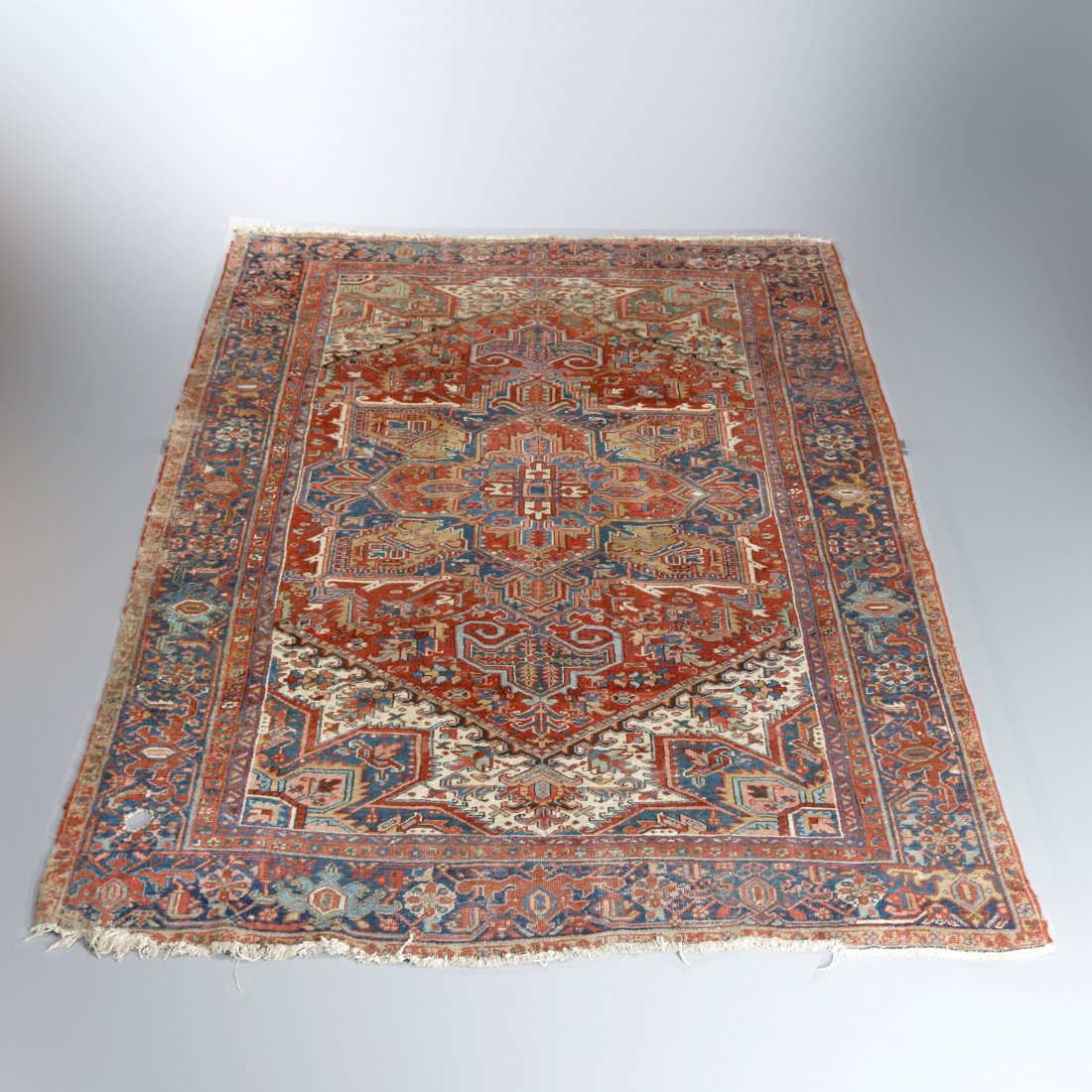 Persian Heriz Oriental Room Size Carpet, C 1940 (1 of 18)