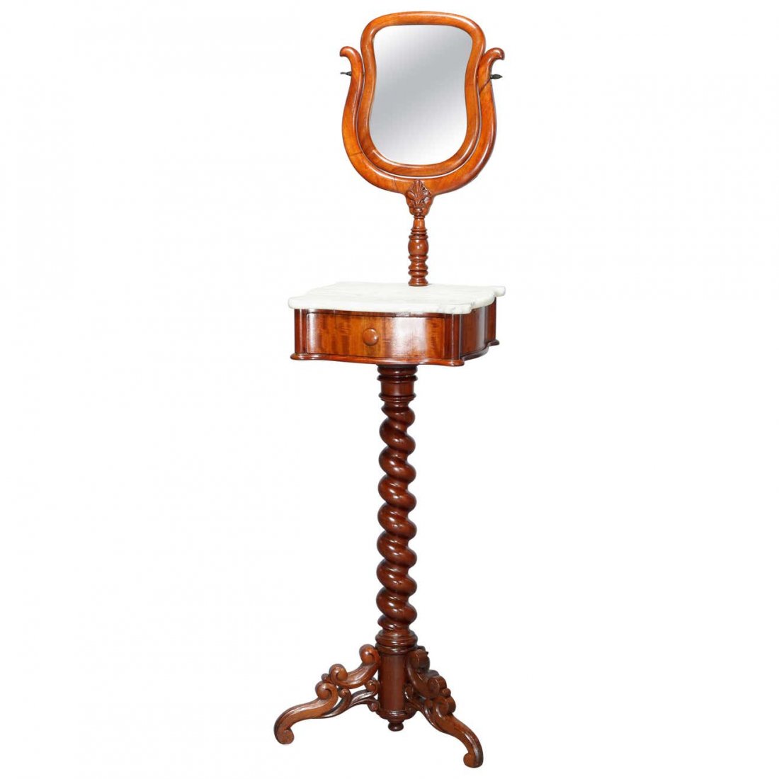 Victorian Rosewood Marble-Top Shaving Mirror, c1880 (1 of 12)