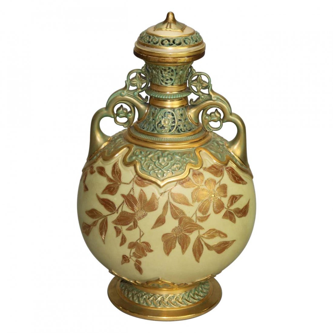 Aesthetic Royal Worcester Reticulated Porcelain Urn (1 of 11)