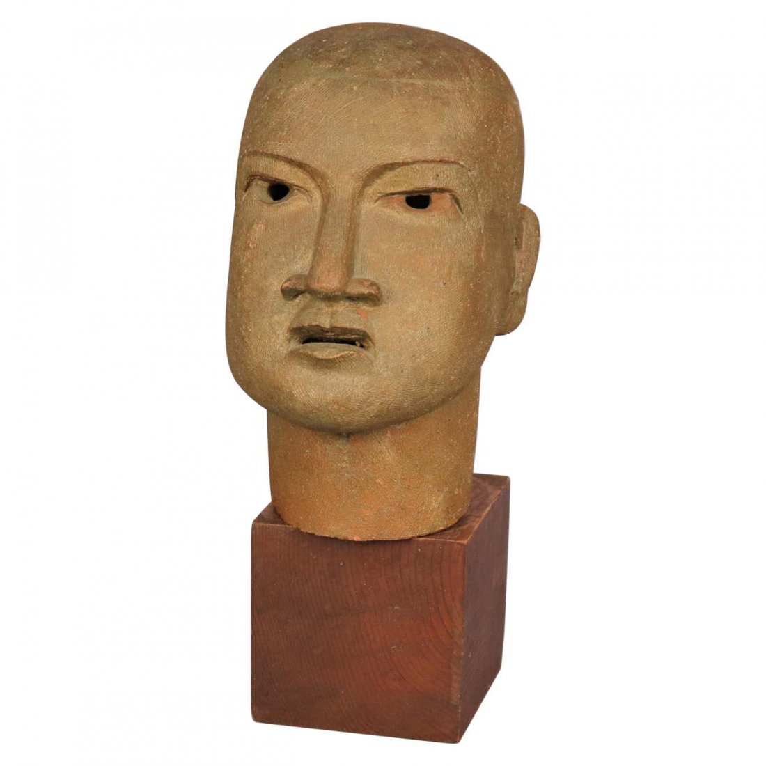 Mid Century Modern Terracotta Bust Sculpture of a Man (1 of 9)
