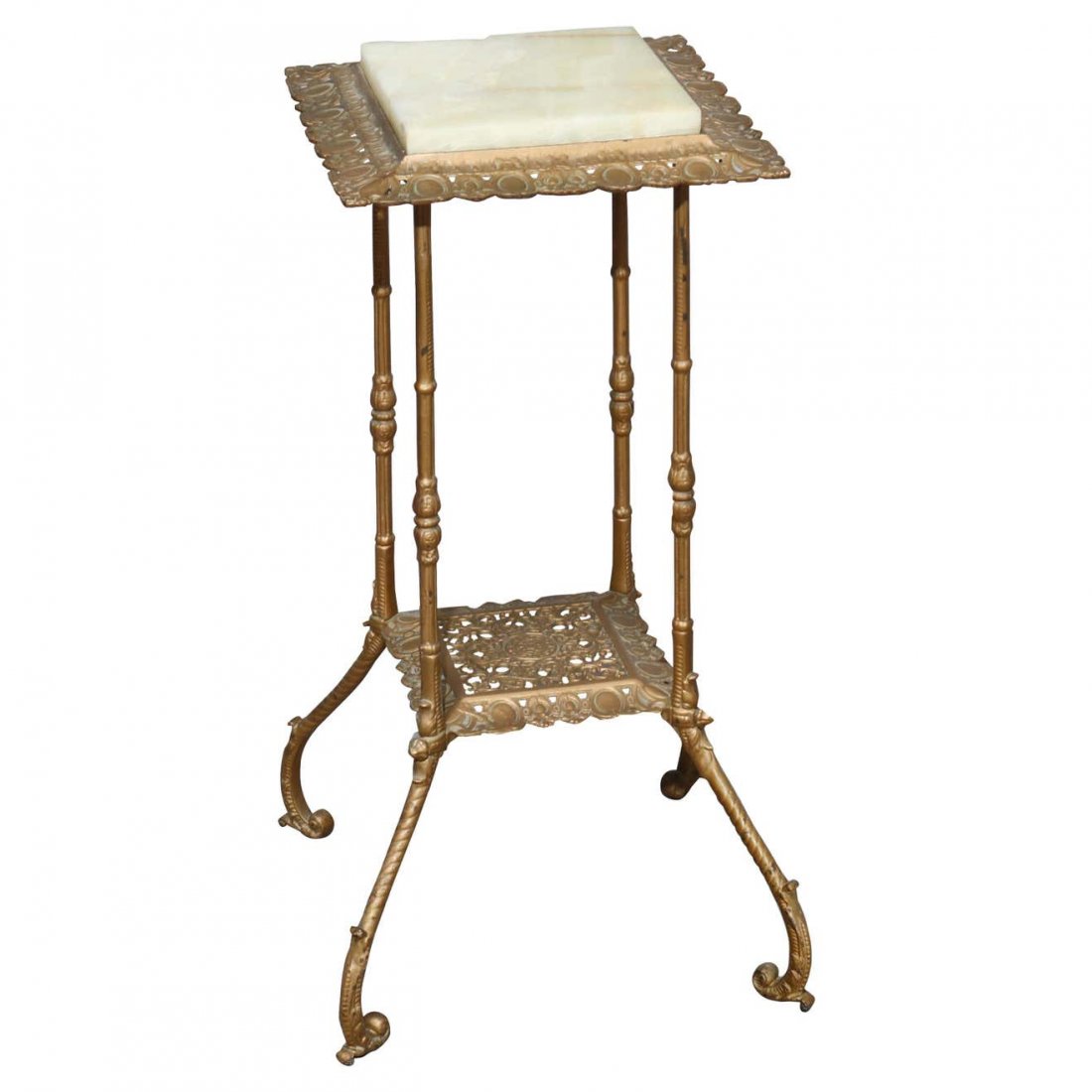 Aesthetic Charles Parker School Onyx & Bronzed Stand (1 of 7)