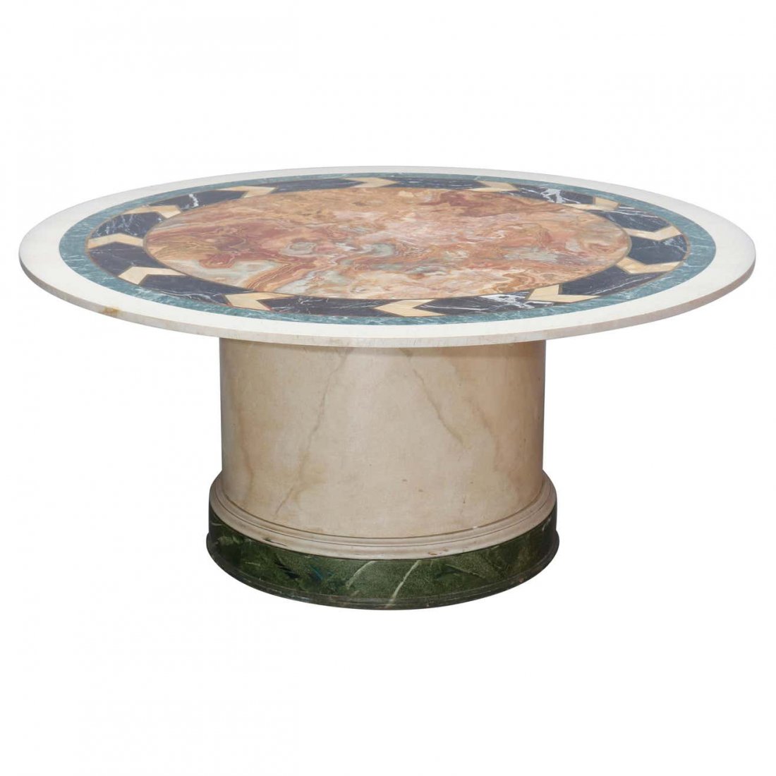 Italian Pietra Dura Polychrome Marble & Boulle Table (1 of 15)