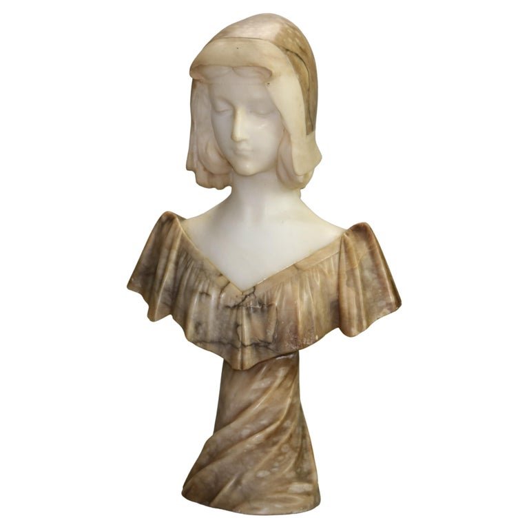 Antique Carved Marble & Alabaster Bust by A. Gennai (1 of 17)