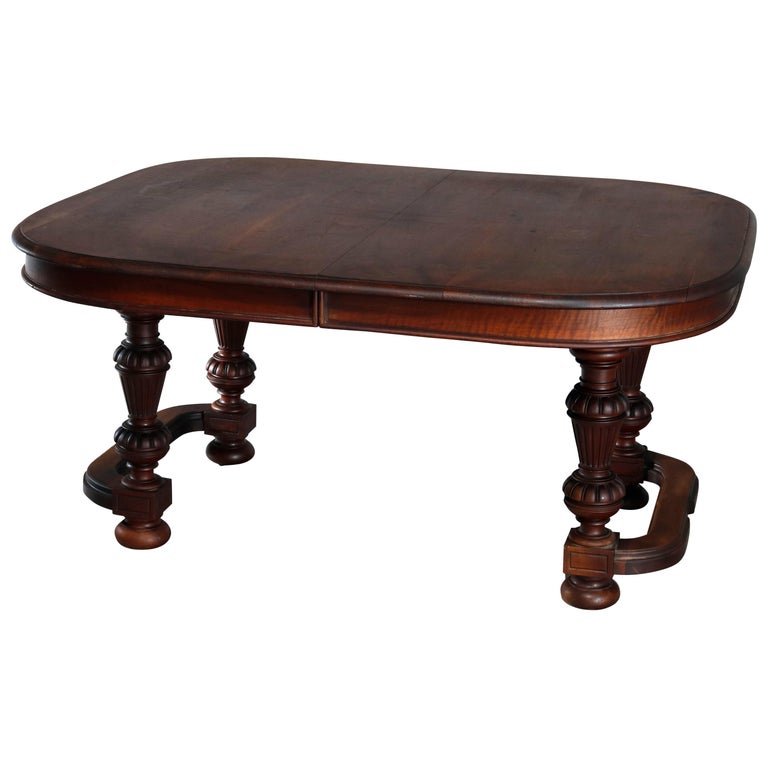 Antique French Renaissance Carved Walnut Dining Table (1 of 14)