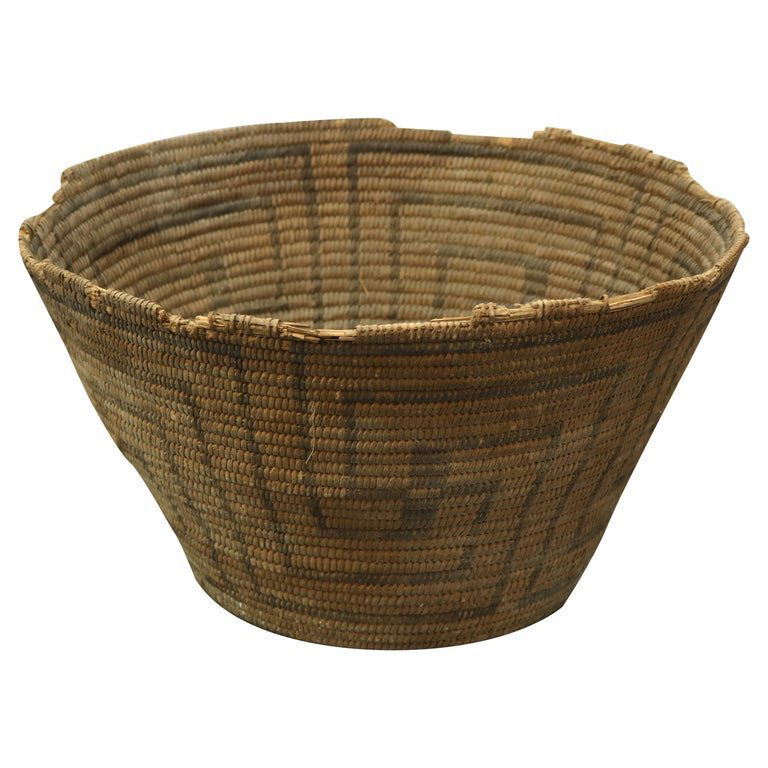 Antique Navajo Indian Basket, Whirling Log Patten c1920 (1 of 6)