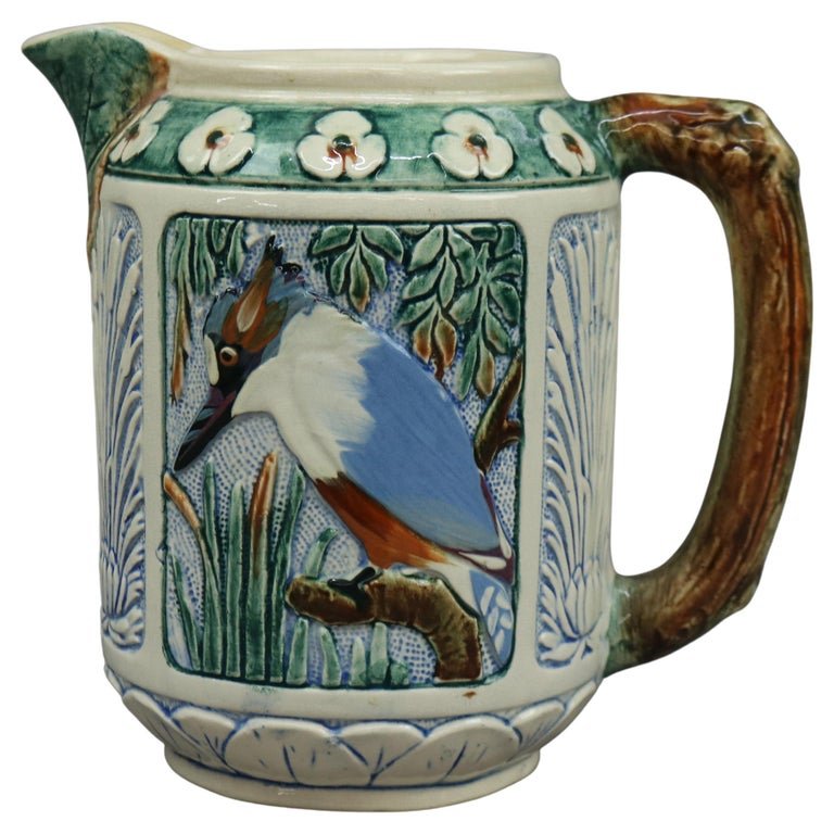 Antique Weller Art Pottery King Fisher Pottery Pitcher (1 of 11)