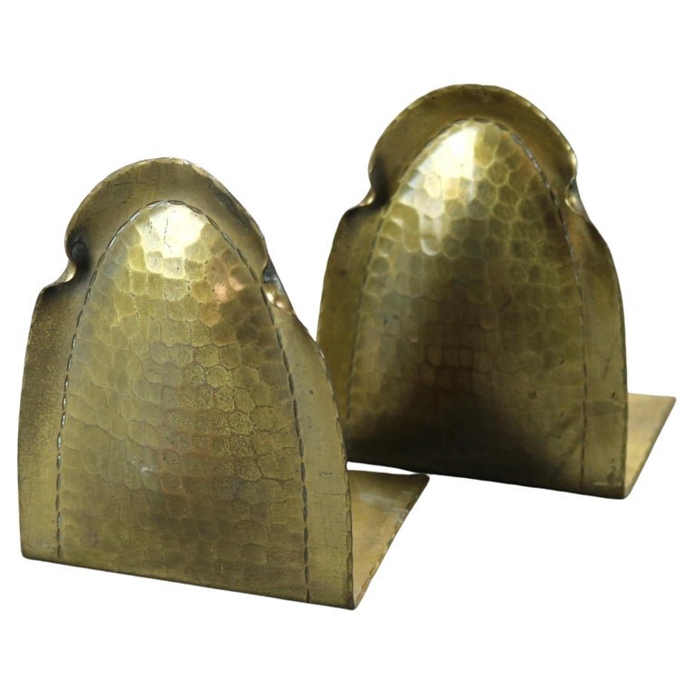 Antique Pair Arts & Crafts Roycroft Hammered Bookends (1 of 10)