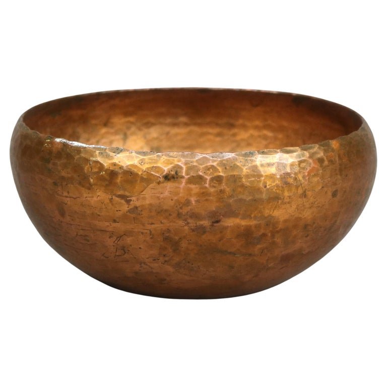 Antique Arts & Crafts Harry Dixon Hammered Copper Bowl (1 of 6)
