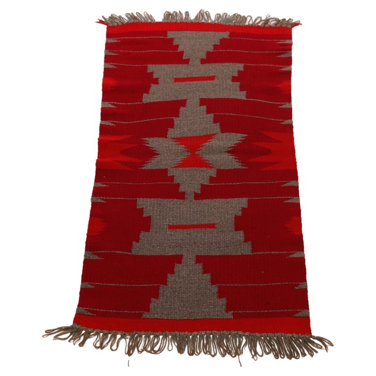 Native American Indian Southwest Navajo Wool Rug 20th C (1 of 8)