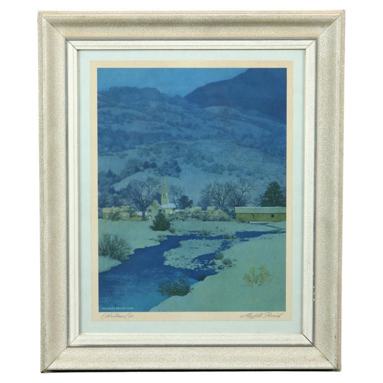 Art Deco Maxfield Parrish Print 'Christmas Eve', c1946 (1 of 13)