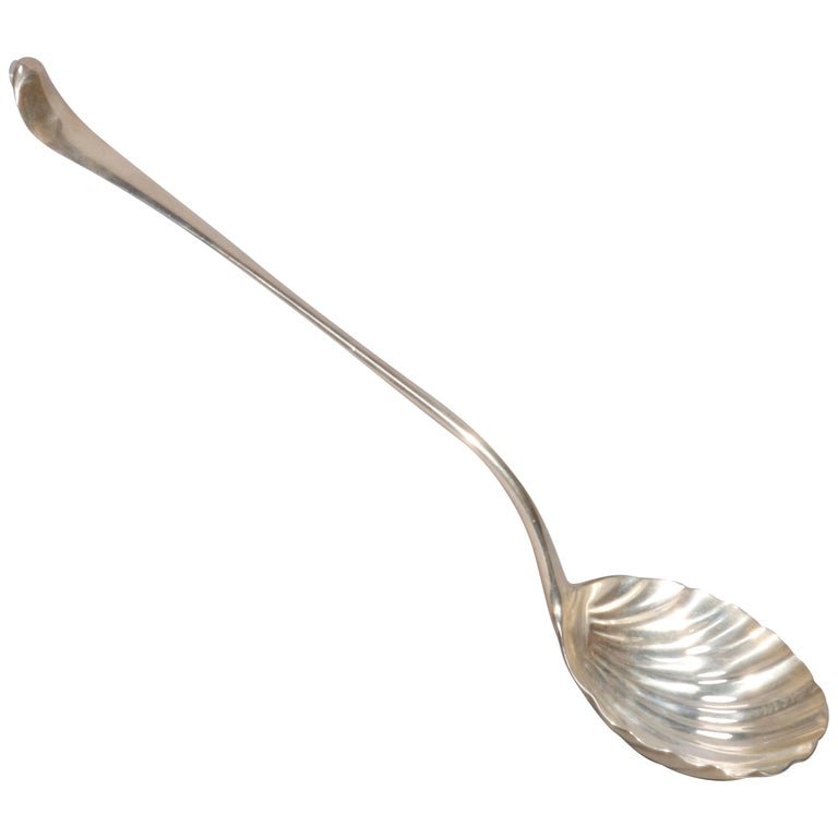 Antique English Georgian Silver Shell Ladle, Hallmarked, 6.7 toz, circa 1850 (1 of 7)