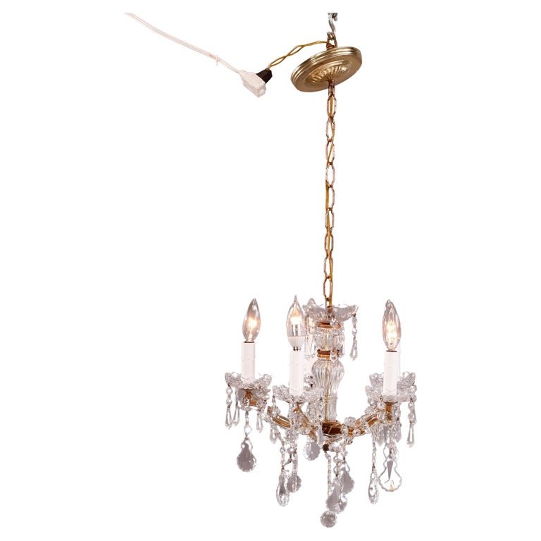 Diminutive French Five-Light Crystal Chandelier, 20th C (1 of 10)