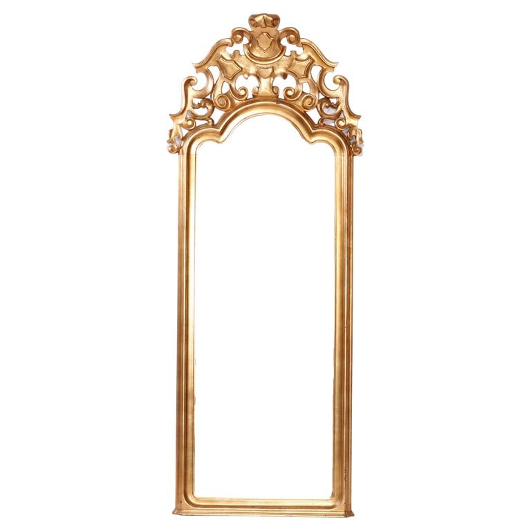 Antique French Giltwood Pier Mirror 19th C (1 of 11)