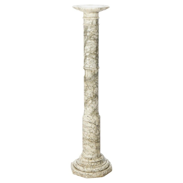 Antique Classical Variegated Marble Sculpture Display Pedestal, c1890 (1 of 12)