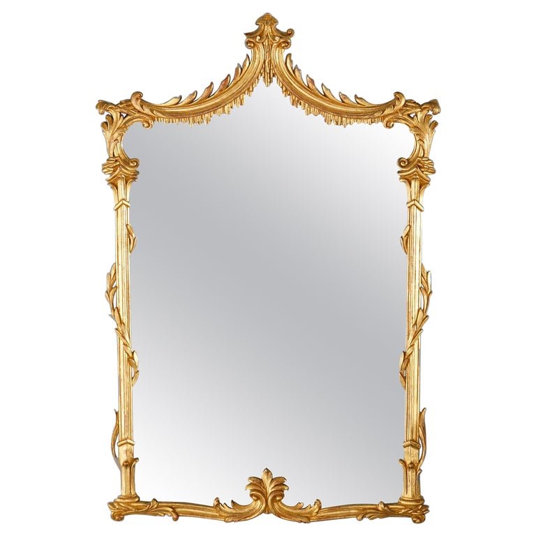 French Louis XIV Style Giltwood Foliate Form Wall Mirror, 20th C (1 of 15)