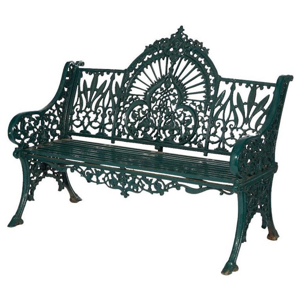 Gothic Cast Iron Garden Bench 20th C (1 of 15)