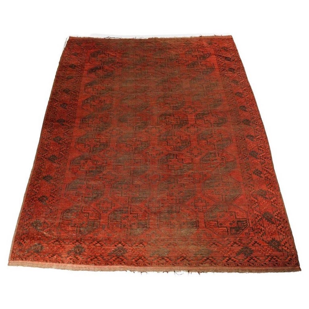 Antique Room Size Ersari Bohkara Nomadic Oriental Wool Rug, c1900 (1 of 20)