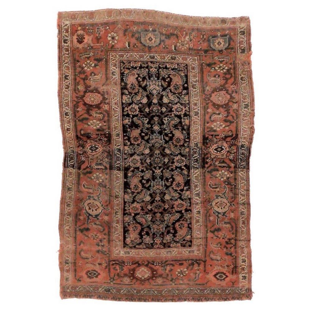Antique Persian Bidjar Oriental Wool Rug, 19thC (1 of 17)