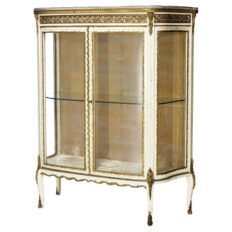 Antique French Louis XV Style Vitrine with Ormolu Mounts, c1900 (1 of 20)