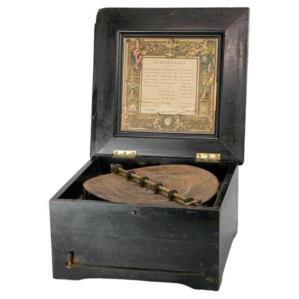 Antique Symphonion Swiss Music Box with 11 Discs, c1890 (1 of 19)