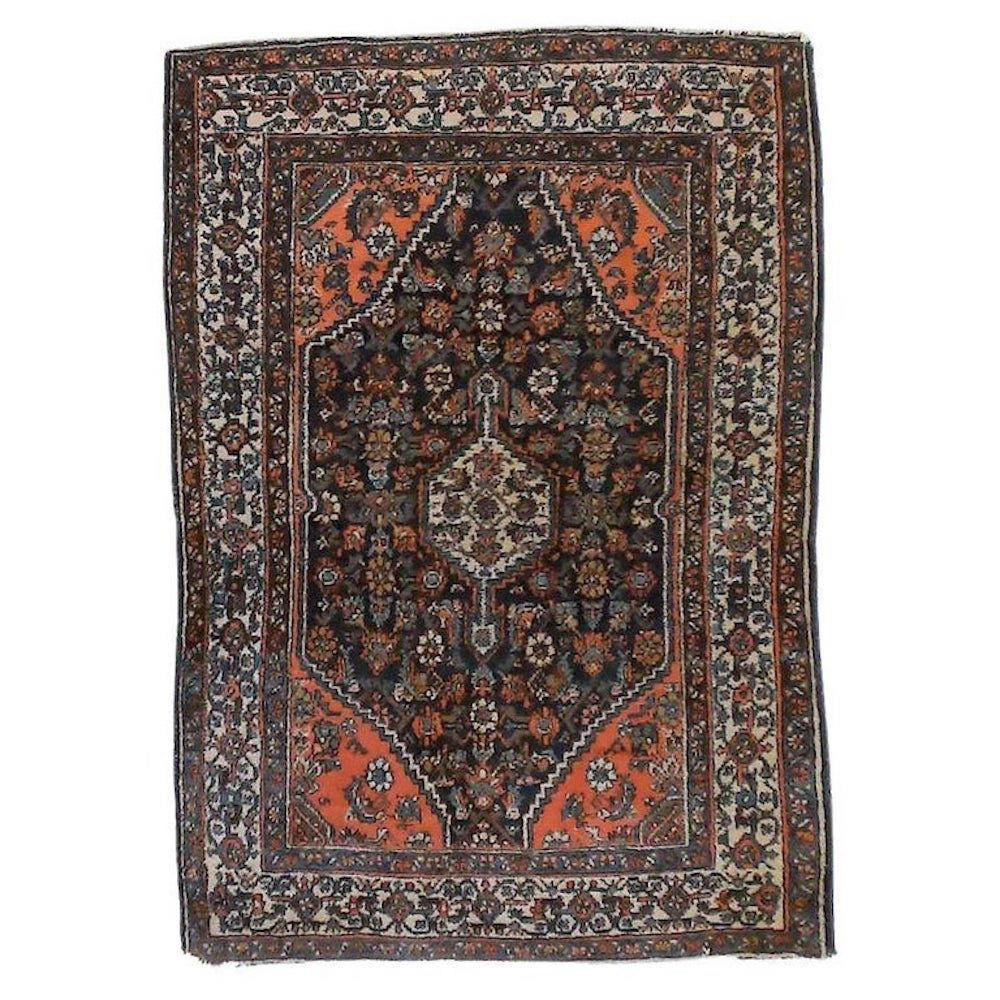Antique Persian Malayar Oriental Wool Rug, c1930 (1 of 15)