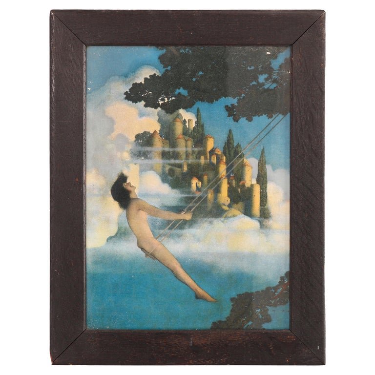 Art Deco Maxfield Parrish Print 'Dinky Bird'  c1920 (1 of 7)