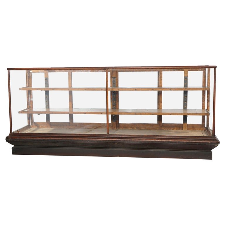 Antique Country Store Oak Framed Counter Display Showcase Circa 1900 (1 of 20)