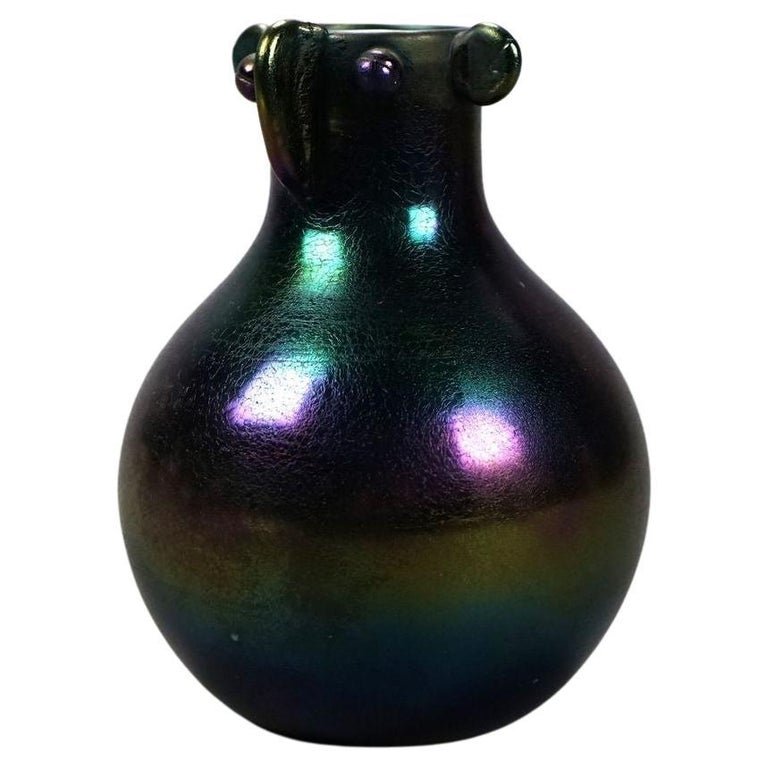I.W. Webb  Roman Art Glass Vase Circa 1900 (1 of 5)