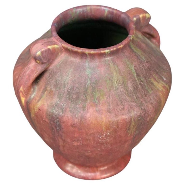 Antique Roseville Carnelian II Art Pottery Vase: Antique Roseville Carnelian II Art Pottery Vase. Measures: 7.25"H x 7"W x 7"D. *** OPTIONAL SHIPPING & DELIVERY - While onsite retrieval is always welcome at no charge, this item can be delivered with