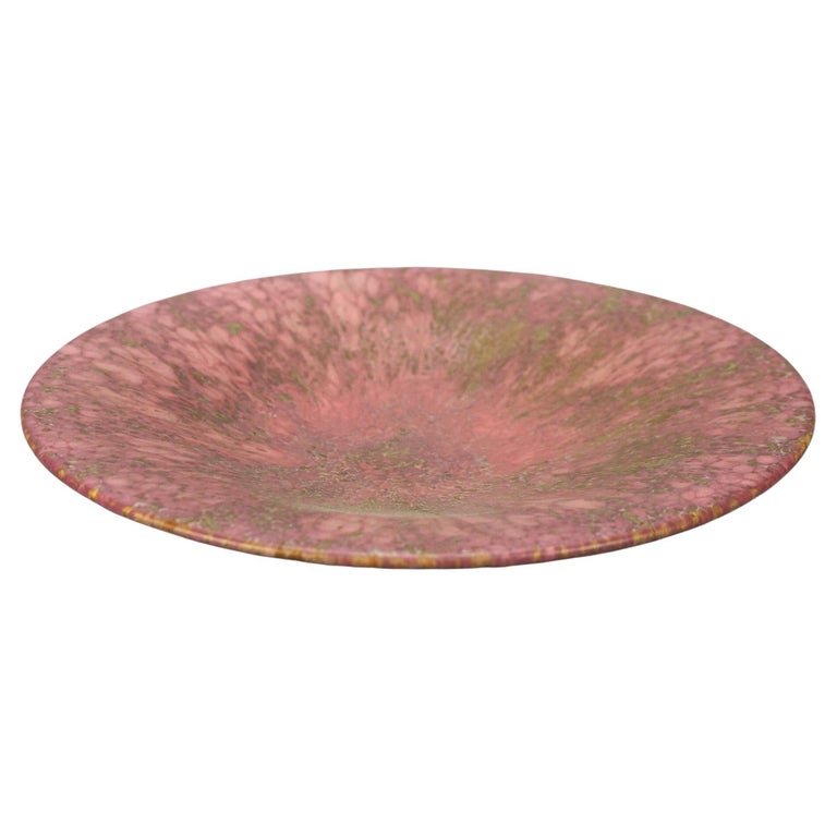 Antique Roseville Art Pottery Carnelian II Low Center Bowl Circa 1920 (1 of 7)