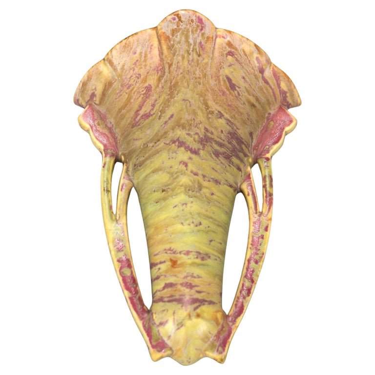 Antique Roseville Art Pottery Carnelian II Wall Pocket Circa 1920 (1 of 5)