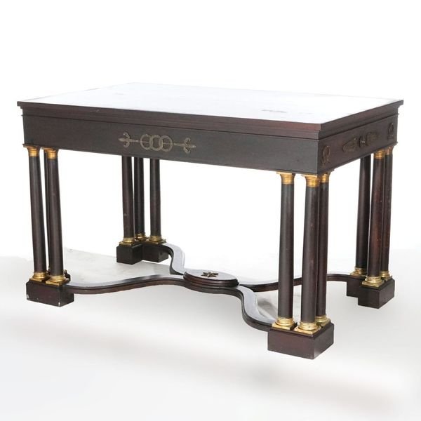 French Second Empire Mahogany & Ormolu Writing Desk Circa 1880 (1 of 19)
