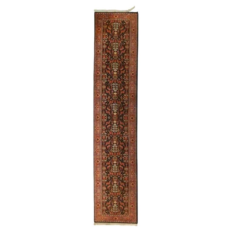 Carters Grove, Williamsburg, Karastan Oriental Rug Runner, c1940 146"x31": An oriental style rug by Karastan offers wool construction in the Carters Grove pattern of the Williamsburg Collection, maker label as photographed, c1940. Measures- 146''L x 30.5''W x .5''D. *** OPTI